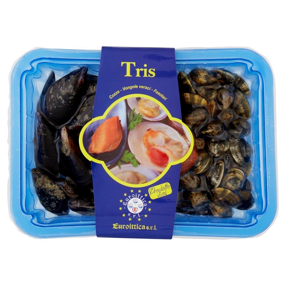 SKIN - TRIS FRUTTI DI MARE (cozze/vongole veraci/fasolari) 1kg CAT.FRESCHI