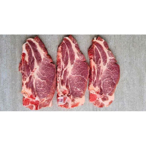 SUINO BISTECCA COLLO PORZ. 200/250gr Confezione da 1kg.