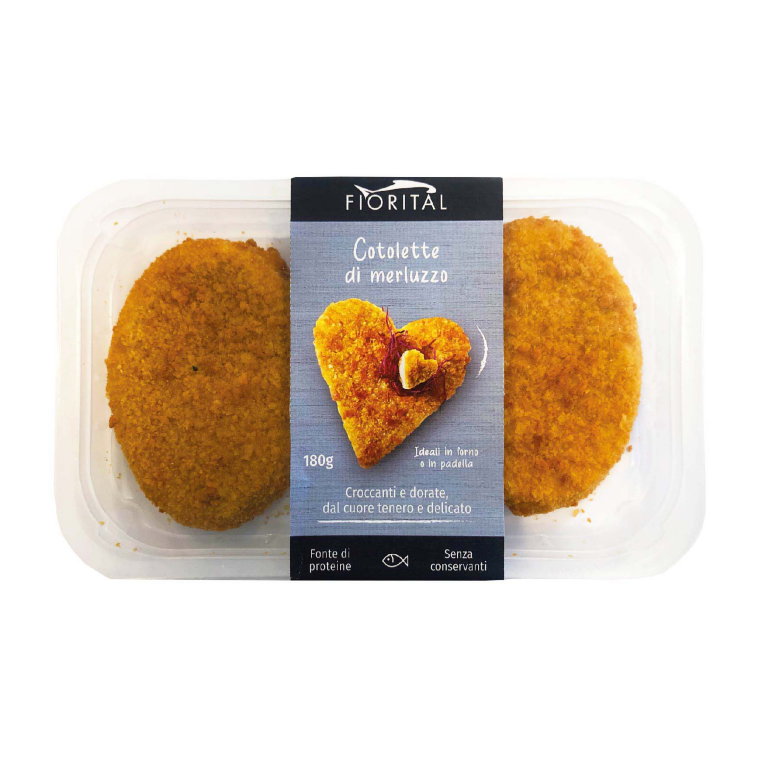 COTOLETTE DI MERLUZZO PANATE (2pz)  cfz 180gr CAT.FRESCHI