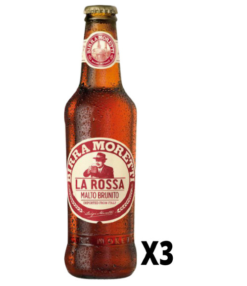 BIRRA MORETTI ROSSA 3x33cl BIRRA MORETTI ROSSA 3x33cl