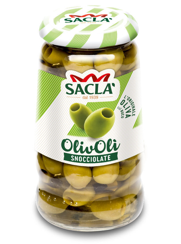 Sacla OLIVE VERDI SNOCCIOLATE  290GR  (SGOCC.120GR)